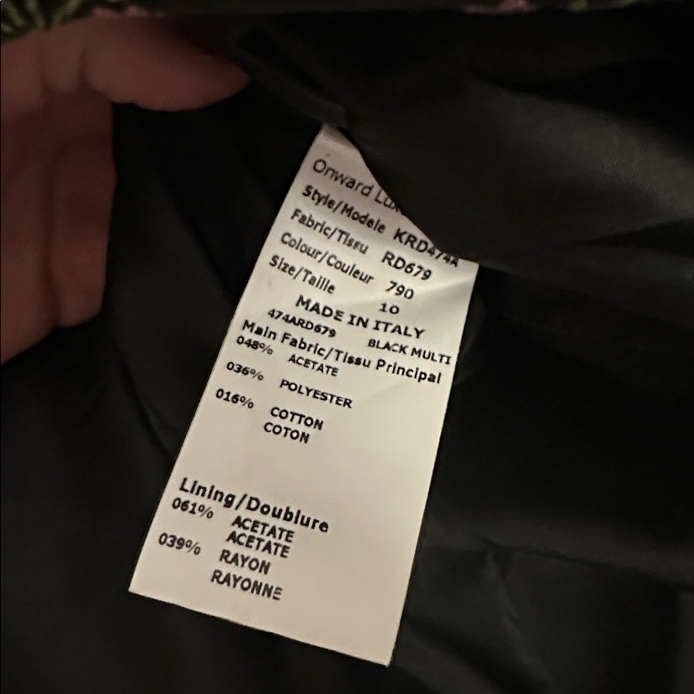 Michael Kors Black and Purple Floral Midi Dress - Picture 6 of 6